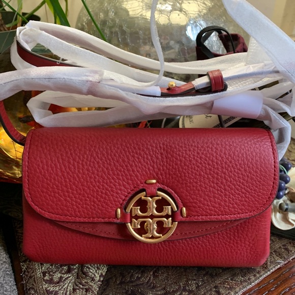 Tory Burch Handbags - Authentic TORY BURCH pebbled Leather/suede two flaps snap Crosby